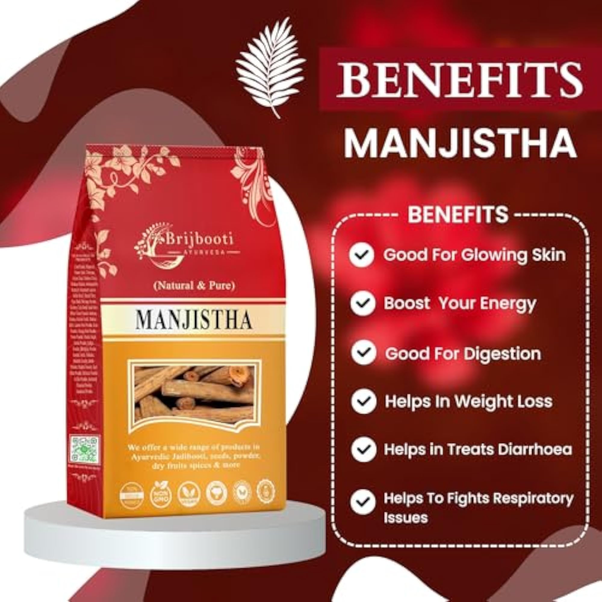 Birju Mahavir Organic Manjistha - 100 gm
